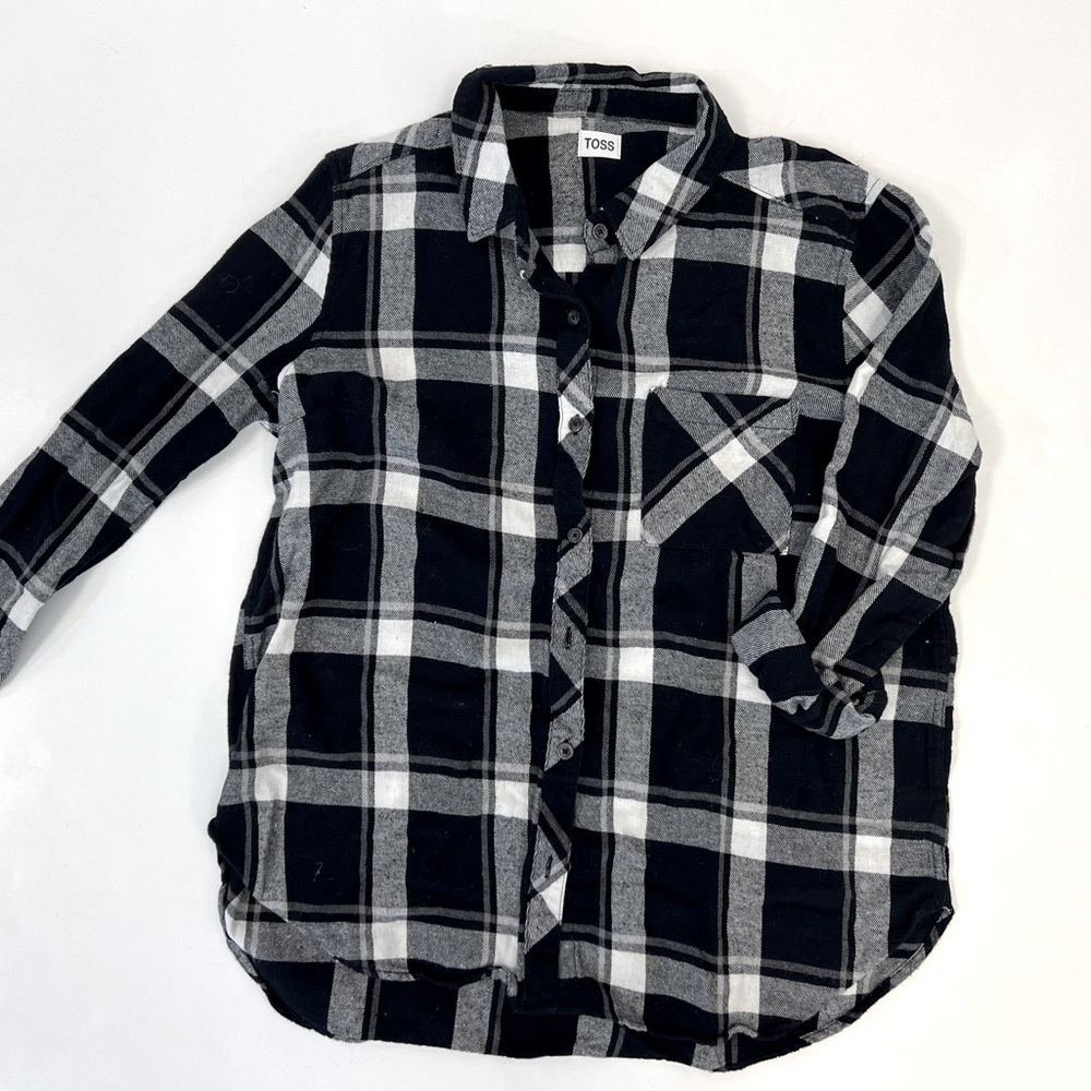 Toss Vintage tshirt backed flannel New Orleans Saints